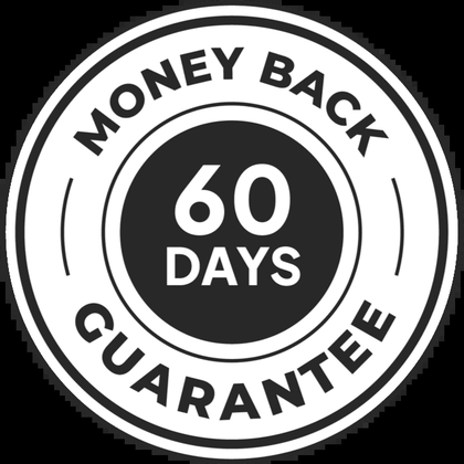 60-day money-back guarantee badge