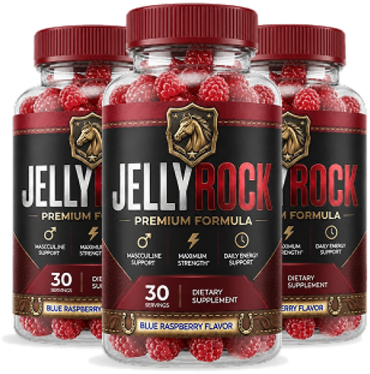 Jelly Rock™ blue raspberry gummy bottles