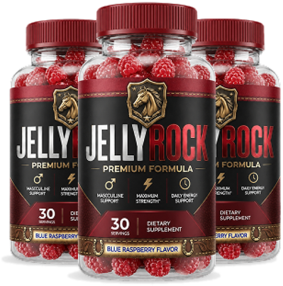 Jelly Rock&trade; blue raspberry gummy bottles, 30 servings each