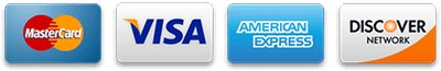 Mastercard, Visa, American Express and Discover accepted